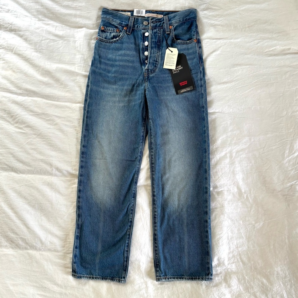 Levi's Ribcage Straight Ankle Blue Jeans